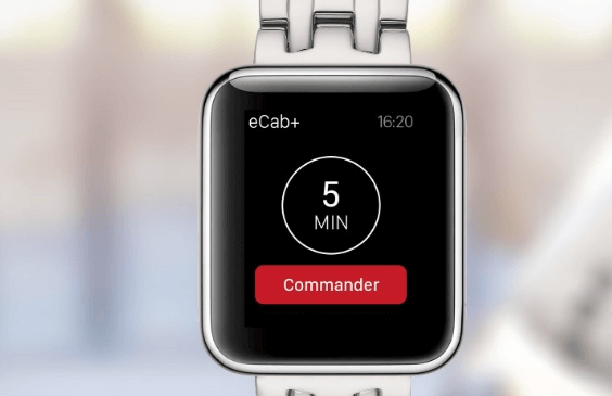 eCab, l'app de Taxis Verts sur Apple Watch
